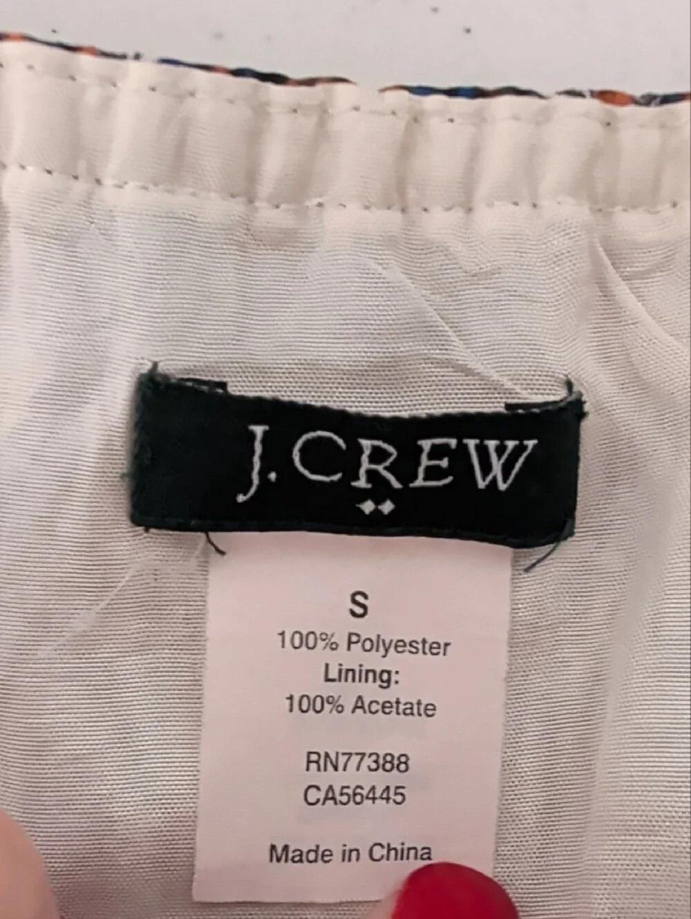 J. Crew Black Label on Cream Lined Dress